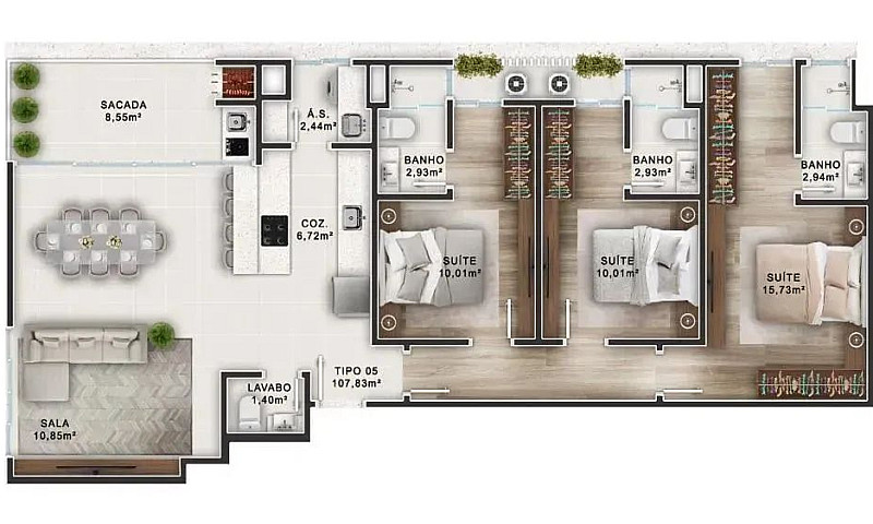 Apartamento Para Ven...