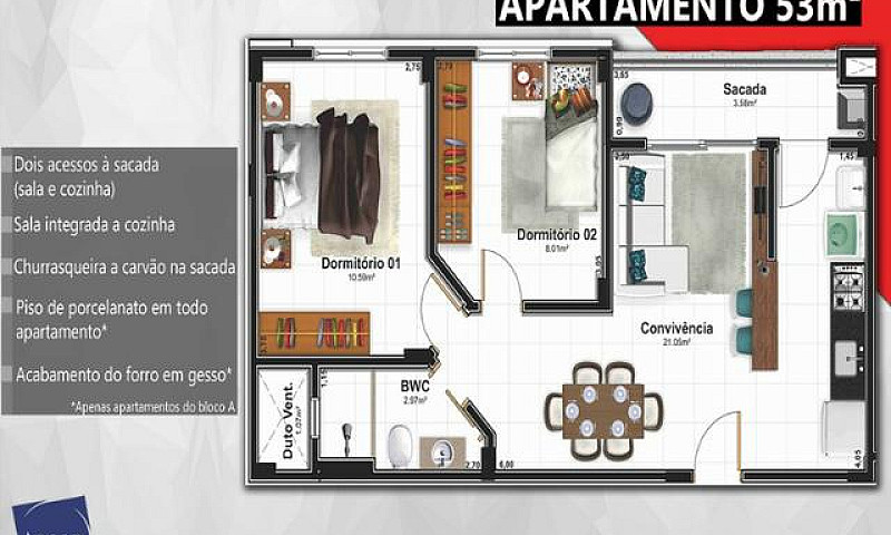 Apartamento Novo, Ba...