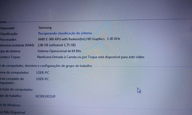 Notebook Samsung Rv4...