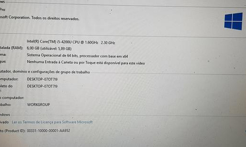 Notebook Acer Core I...