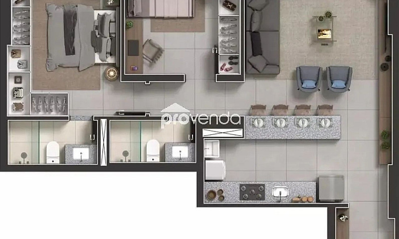 Apartamento 2 Quarto...