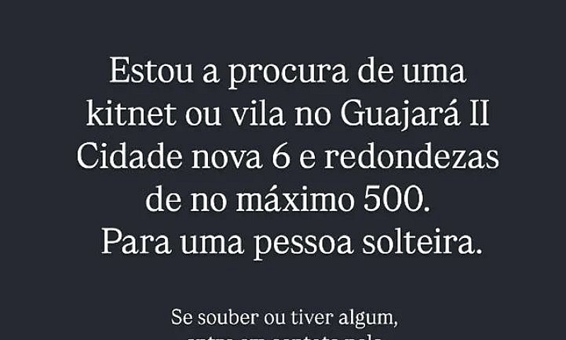 Procura-Se Kitnet...
