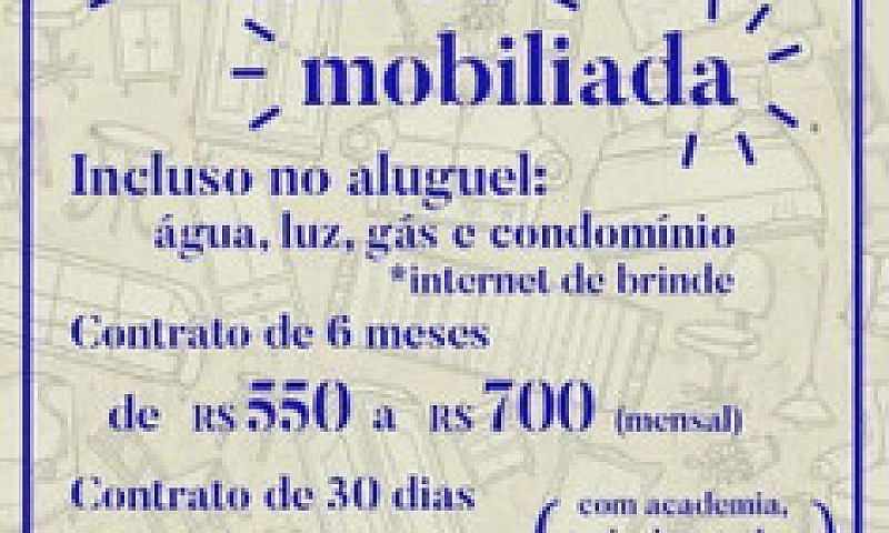 Kitnet Mobiliada, Co...