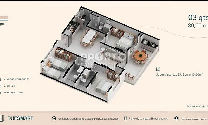 Apartamento Com 3 Qu...