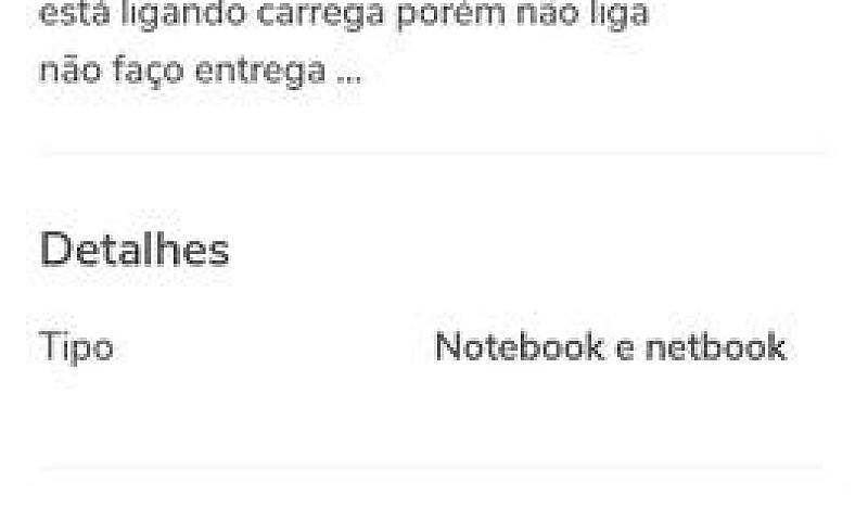 Notebook Com Defeito...