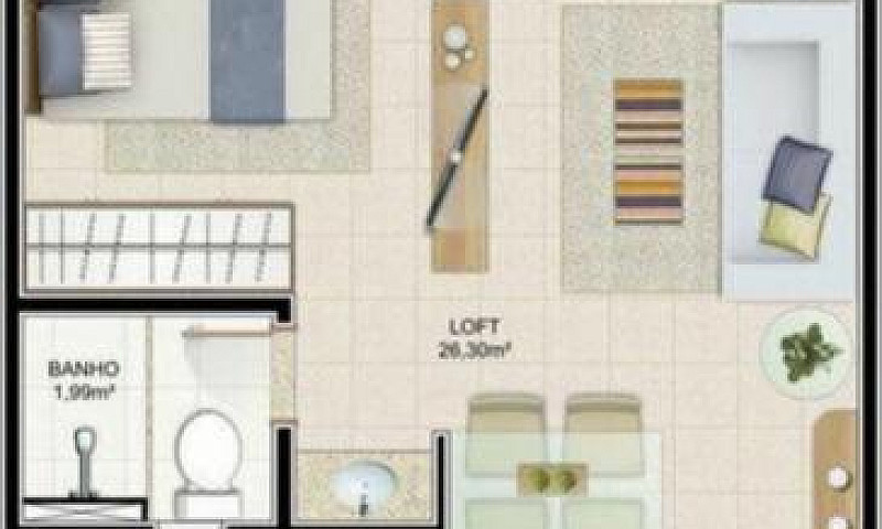 Apartamento 1 Quarto...