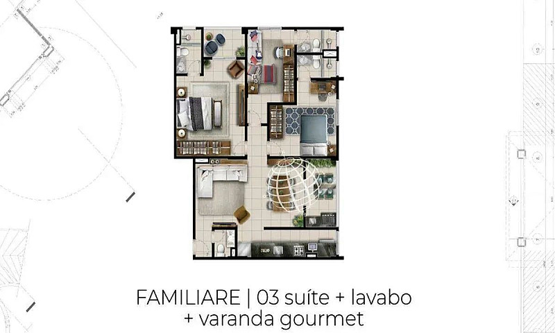 Apartamento Com 3 Do...
