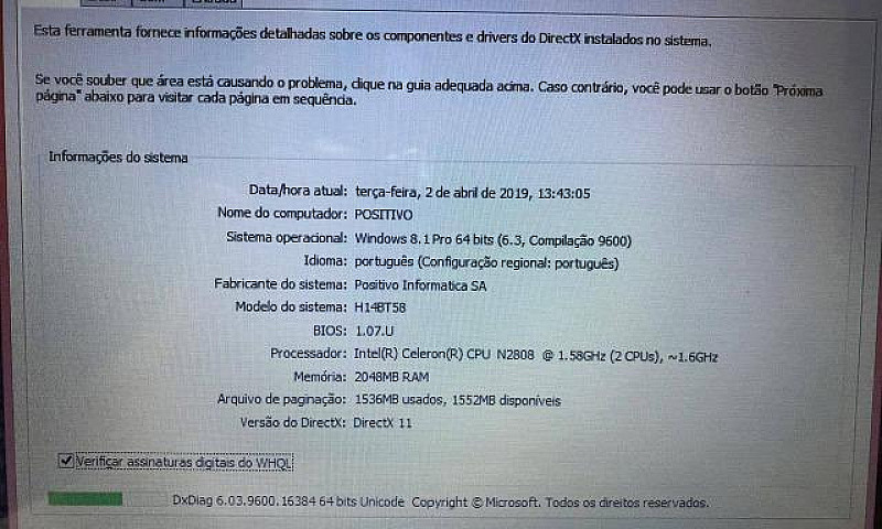 Notebook Positivo Te...