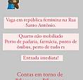 Vaga Em República Feminina