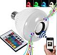 Lampada Musical Bluetooth Com Controle 12w Rgb
