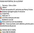 Vendo Casa Com Total Procedência No Portal Da Alegria!