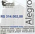 Alegro Montenegro. 2 Quartos. 1 Suíte. 1 Banheiro. 1 Vaga. C82
