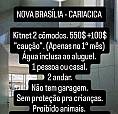 550$ Kitnet 2 Comodos. Nova Brasília - Cariacica.
