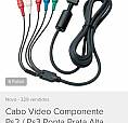 Cabo Vídeo Componente Ps2/Ps3 Ponta Prata Alta Definição
