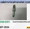 Plug P10 Mono Metal Profissional C/ Mola Kit Com 8 Unidades