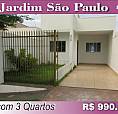 Locação; Casa Com 3 Quartos, Sendo 1 Suíte No Jd. São Paulo Em Maringá!!!