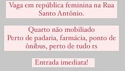 Vaga Em República Feminina