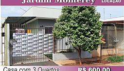 Locação; Casa Com 3 Quartos No Jd. Monterey Em Sarandi