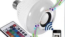 Lampada Musical Bluetooth Com Controle 12w Rgb