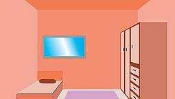 Quarto Individual - Mobiliado