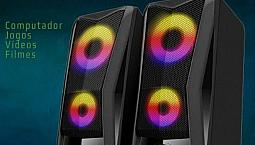 Caixa De Som Estéreo Gamer Led 10W 4ª Geração Lehmox Original