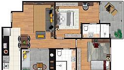 Super Lançamento No Jardim Aquarius. Easy Home Aquarius. Apartamentos 1 E 2 Dorms