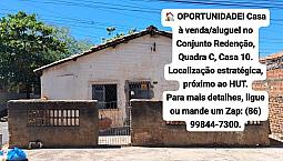 Oportunidade! Casa À Venda/Aluguel No Conjunto Redenção, Quadra C, Casa 10.
