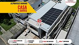 Alphaville Manaus 4 -Casa Com Energia Solar, 5 Suítes Sendo Uma Master Com Closet, Terreno