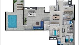 4 Quartos, 2 Suítes, 2 Semi-Suite, 2 Vagas, 241,61M2, Águas Claras 
