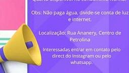Procura-Se Menina Para Alugar Quarto Disponível