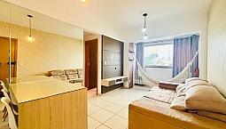 Apartamento Com 56M, 2 Quartos Sendo 1 Suíte, Armários, Lazer, 1V + Escaninho.