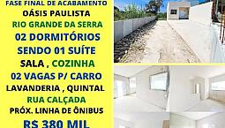 Casa Nova Plana 02 Dormitórios Sendo 01 Suite 03 Vagas Oásis Paulista Escritura