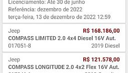 Jeep Compass Longitude Diesel 2019