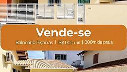 Casa À Venda, 300 Metros Da Praia Em Piçarras - Sc