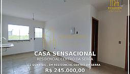 Imóvel No Residencial Centro Da Serra: Casa Prática Com 2 Quartos E Subsídio!