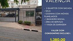 Apartamento Impecável 3 Quartos Com Sacada No Condomínio Valencia