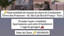Repasse De Chave Apartamento 2 Quartos,  Suite No Torres Dos Franceses, Turu, São Luís Ma