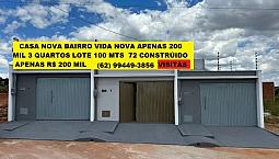 Casa Nova 3 Quartos Vida Nova Apenas 200 Mil 