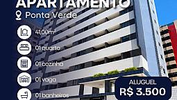 Apartamento Para Locação Em Maceió, Ponta Verde, 1 Dormitório, 1 Banheiro, 1 Vaga