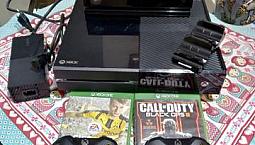 Xbox One Usado + 2 Controles + Kinect + 2 Jogos + Duas Baterias + Carregador