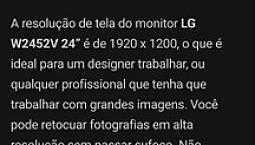 Monitor Gamer  Modelo W2452 Lg
