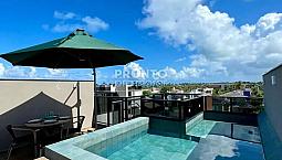 Apartamento Rooftop Cais Eco Residência, Padrão Due, Na Beira Mar De Muro Alto