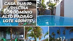 Vicente Pires Rua 10 Casa C/Piscina Lote 400Mts Cond Fechado Alto Padrão 