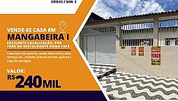 Vende-Se Casa Em Mangabeira I, Próximo Ao Restaurante Dona Fafá