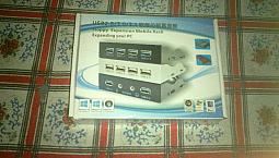 Painel Frontal P/ Baia 3.5 Do Gabinete Do Pc,Hubde 4 Portas Usb2.0-Novo Sem Uso