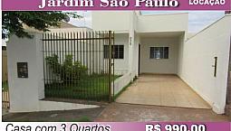 Locação; Casa Com 3 Quartos, Sendo 1 Suíte No Jd. São Paulo Em Maringá!!!