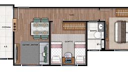 Vendo Apartamento 02 Quartos - Mobiliado