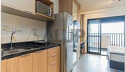 Apartamento Mobiliado De 25 M² Pronto Para Morar No Brooklin E Com Varanda.