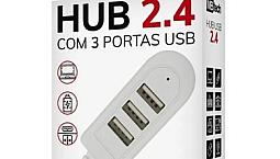Hub 2.4 Usb Com 3 Portas Alta Velocidade Mbtech 1,2 Metros